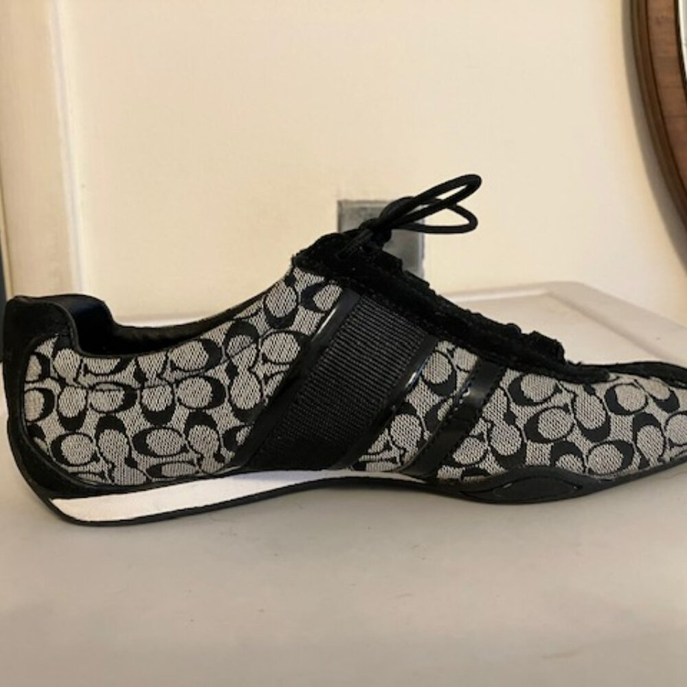 Coach Black CC Sneakers Size 7 - Picture 2 of 5